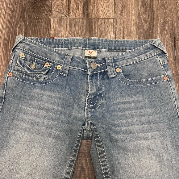 True Religion Shorts Women 28 Blue Denim Julie Bermuda Knee Length USA - Picture 3 of 7